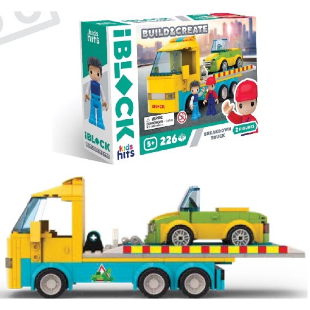 Конструктор Kids hits IBLOCK JUNIOR KH17/005/4 226дет.  Евакуатор в кор. 24х16х6см