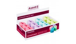 Точилка AXENT 1157 пластик. з контейнером 1 відділ. Pastel soft (12)