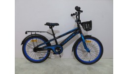 Велосипед 2-х колісний 20 242008 Like2bike Dark Rider Чорно-синій  дзвінок ручне гальмо кошик