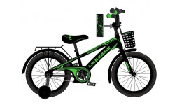 Велосипед 2-х колісний 20 242005 Like2bike Dark Rider Чорно-зелений дзвінок ручне гальмо кошик