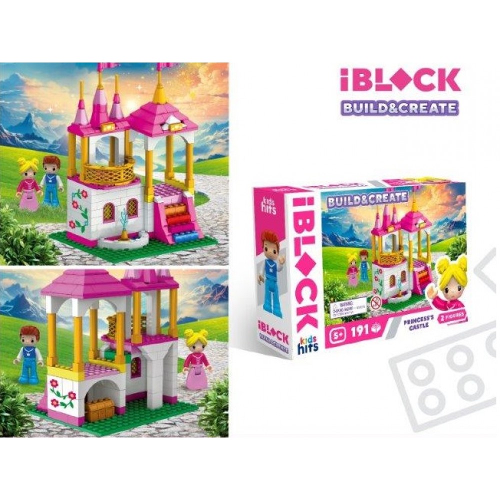 Констр. для дівчат Kids hits IBLOCK JUNIOR KH08/007/2 Замок принцеси 191дет.в коробці 24*16*6см