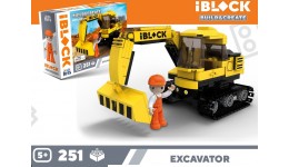 Конструктор IBLOCK JUNIOR Екскаватор Kids hits  KH53/002/4 251 дет.в короб. 24*6*16см