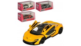 Машинка метал KINSMART KT5393W McLaren P1 12см открыв. двери  рез.колеса 4цвета 16-8-7см