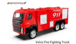 АВТОПРОМ машина метал  67392 1:72 Volvo Fire Engine  рухомі елементи  в кор.13 5*7*5 см