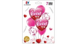 Повітряні кульки Серце Love 30856 7 шт.(2шт. 45см  5шт. 30см) (1/10)