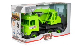 Авто  Middle truck  кран (св. зелений) в коробці р.44х27х19см