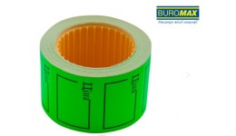 Цінник прямокутний BUROMAX 282106-04 35*25мм  ЗЕЛЕНИЙ  зовн. намотув. 240шт  6м (10шт в уп