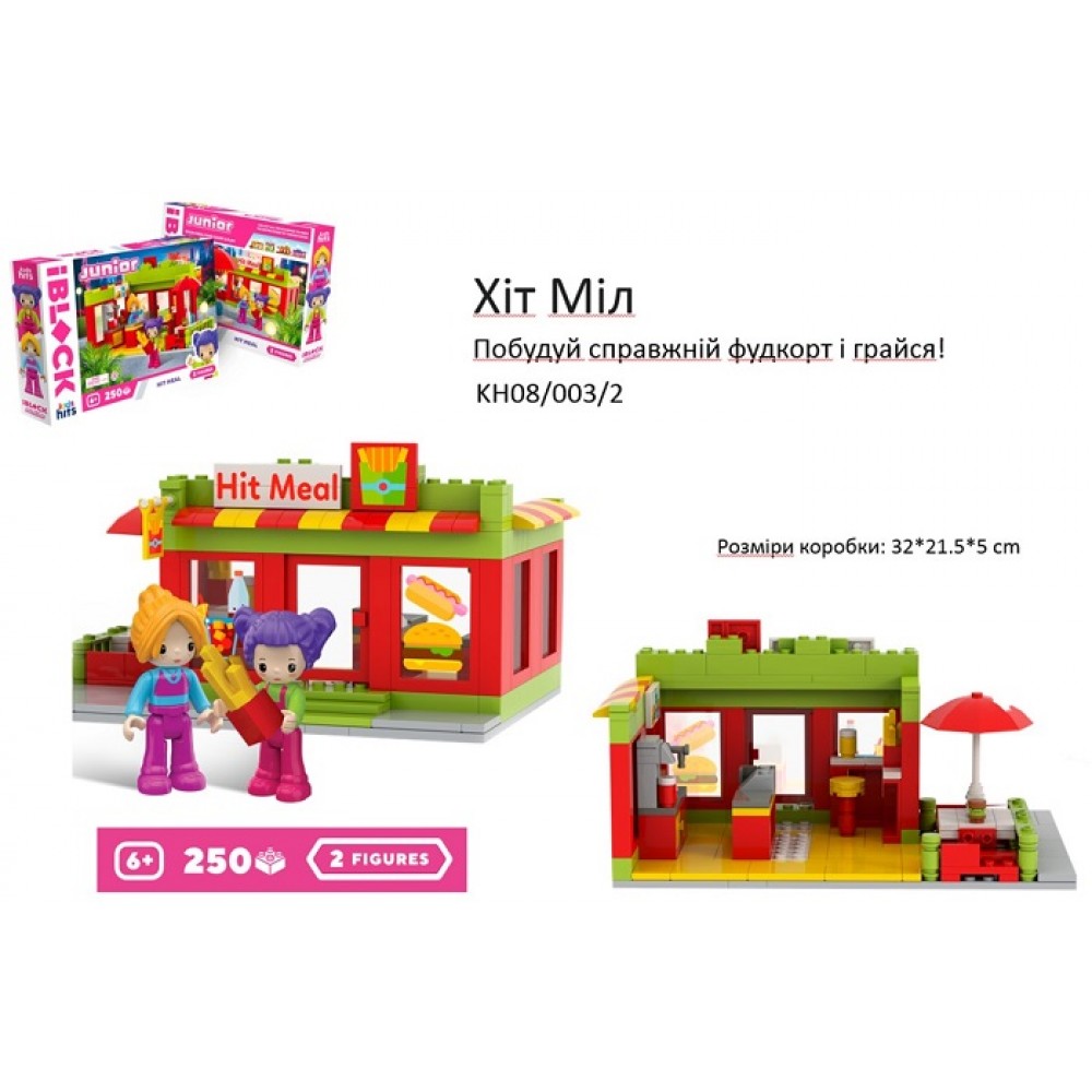 Констр. для дівчат Kids hits IBLOCK JUNIOR KH08/003/2 Модна їдальня  250 дет. в кор.32х21.5х5см