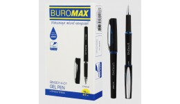 Ручка гелева BUROMAX 8314-01 STRONG з гумовим грипом синя 0 7мм (12/144)