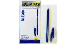 Ручка масляна BUROMAX  8362-01 синя 0 5мм тригранний корпус LINEA(50 шт. в упк.)