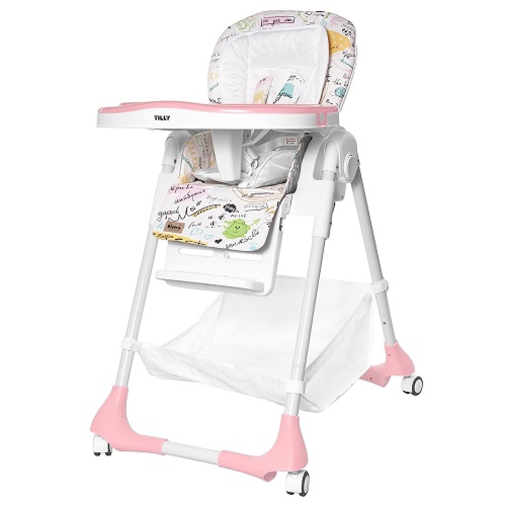 Поламана заглушка на 1 колесі Стілець для годування BABY TILLY Bistro T-641/2 Rose 104х76х61 см