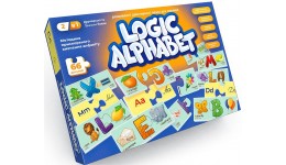 Гра пазл навчальна   Асоціації  Logic Alphabet картон англ/укр (1/12) ТМ Danko Toys 28-20-3 5см